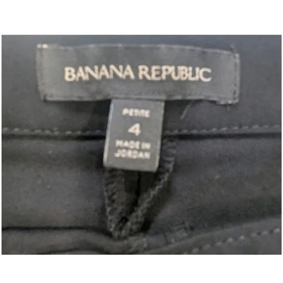 Banana Republic Black Tailored Pants | Minimalist Workwear Slim Trousers Size 4 - Picture 6 of 8